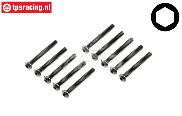 tlr235024 TLR Linsenkopfschraube M3-L25 mm, 10 st.