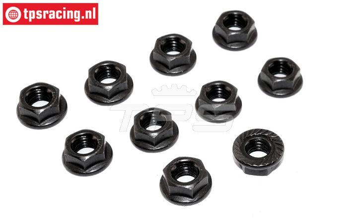 TPS6113 Mutter selbstsichernd M6R Schwarz, 10 st.