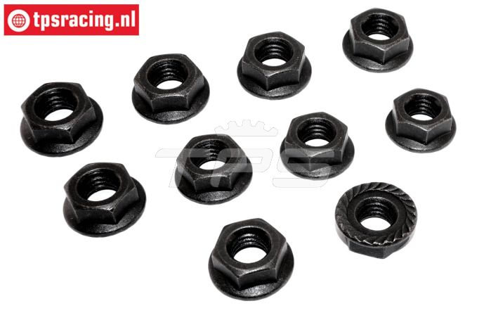 TPS6115 Mutter selbstsichernd M8R Schwarz, 10 st.