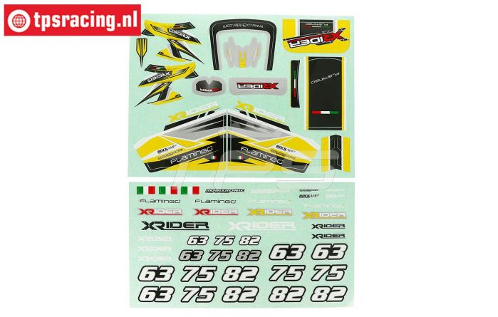 XR-FG8044YL X-Rider Flamingo Decorbogen Gelb, set
