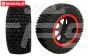 FG67212/06 Short Cross Reifen Medium geklebt, 2 St.