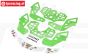 LOS-1826 LOSI LMT 2.0 Chassis Platten Grün, set