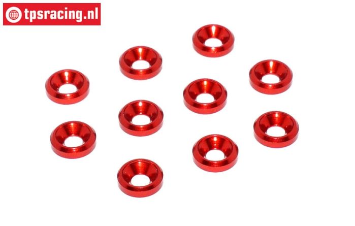 TPS1233/01 Alu-Senkring Ø3 mm Rot, 10 st.