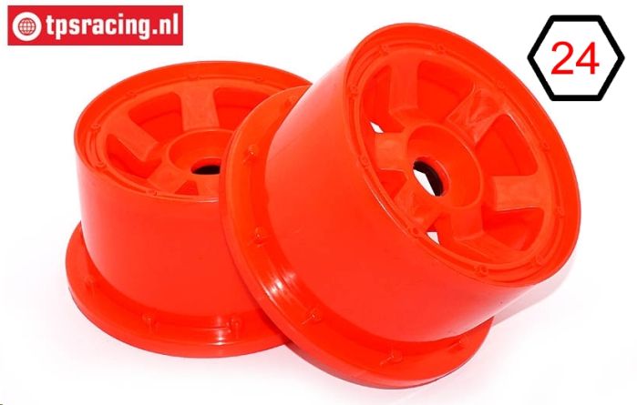 TPS5028/80RE Nylon Felge Rot Ø120-B80 mm, 2 st.