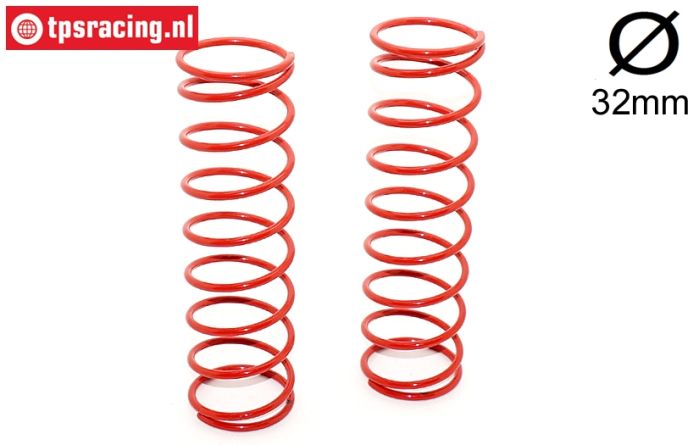 BWS55051/01R Stoßd. feder hinten Rot Ø2,9-L130 mm, 2 st.
