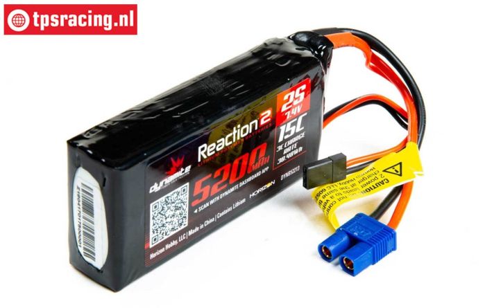DYNB52213 Li-Po Reaction 2S 5200 mAh, 1 st.