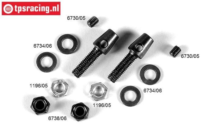 FG1171/03 Stabilisatorhalter, M4/M6-Ø4 mm, Set 