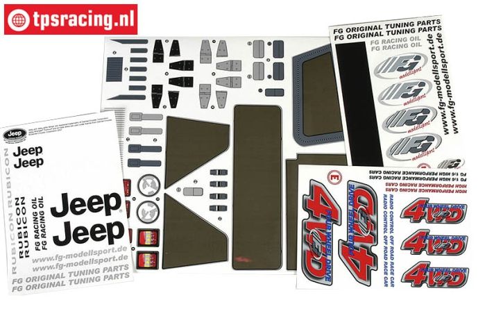 FG46155 Dekorbogen Jeep 4WD, Set
