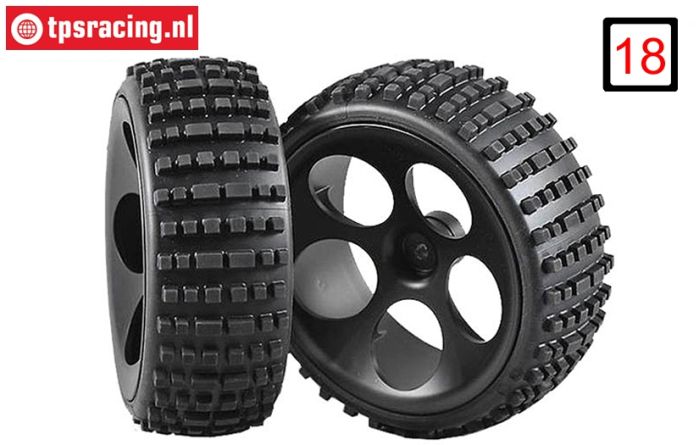 FG60215/06 Buggy reifen M geklebt Ø180-B60 mm, 2 st.
