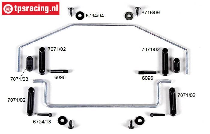 FG6425/01 Stabilisator 1/6 2WD Ø3-Ø4 mm, Satz 