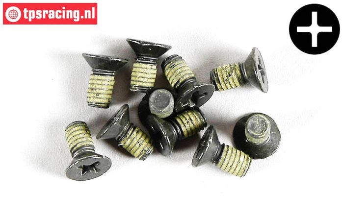 FG6718/09 Senkkopf schraube Kreuz Loct. M4-L9 mm, 10 st.