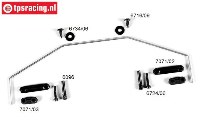 FG7096 Stabilisator 1/6 2WD vorne B222-Ø3,0 mm, Set 