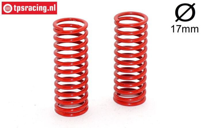 FG7183 Stoßdämpferfeder Rot Ø17-Ø2,4-L58 mm, 2 St.