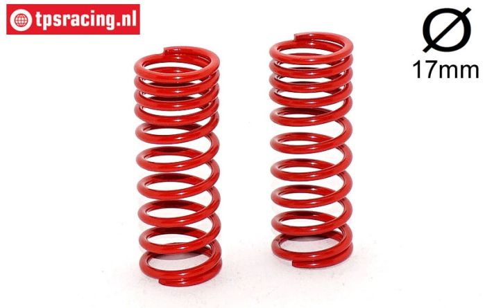 FG7194 Stoßd. feder progres. rot Ø17-Ø2,4-L58 mm, 2 St.