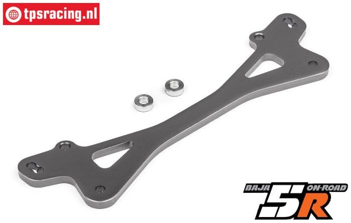 HPI115759 Dämpferhalter Platte hinten 5R Gun Metal, 1 st.