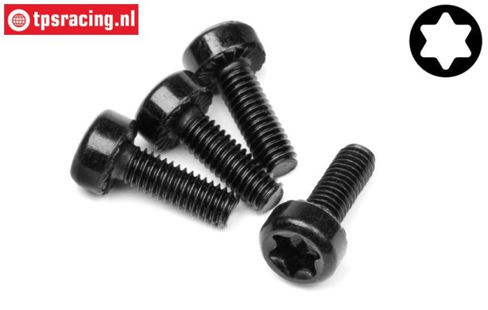 HPI15455 Torx Zylinderkopf schraube M4-L12 mm, 4 St.