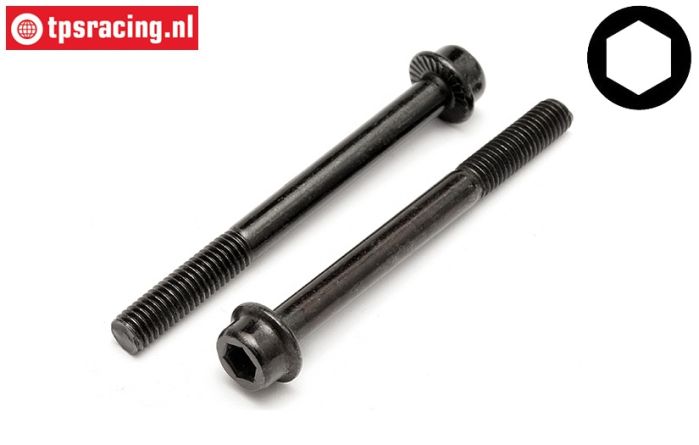 HPI15482 Zylinderkopf schraube mit flansch M5-L52 mm, 2 st.