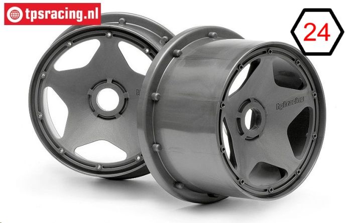HPI3227 Felgen Gun-metal Ø120-B75 mm, 2 st.