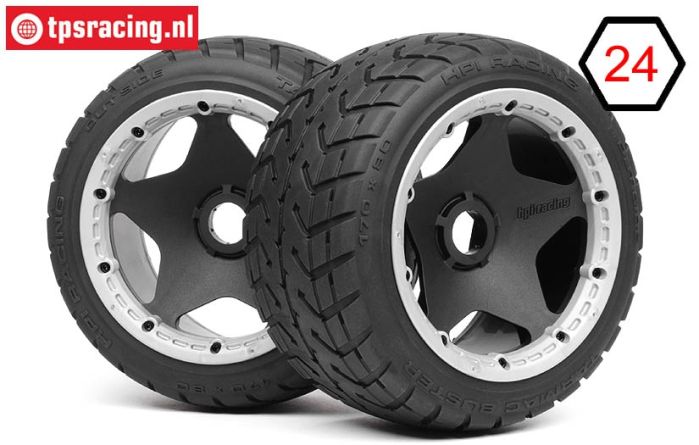 HPI4743 HPI Tarmac Buster M montiert Ø170-B80 mm, 2 st.