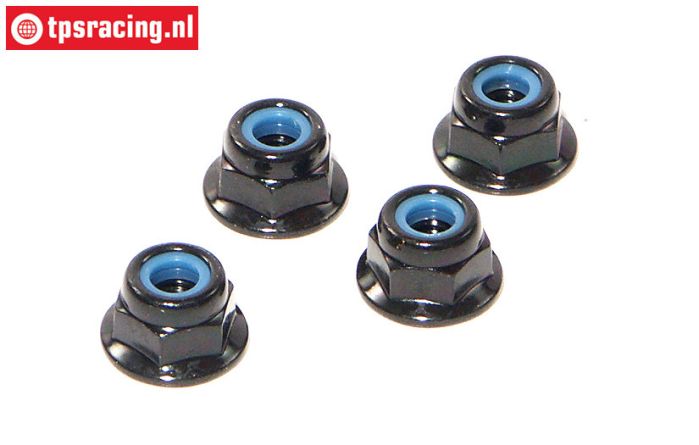 HPIZ684 Stahl Stopmutter mit Flansch M4, 4 St.