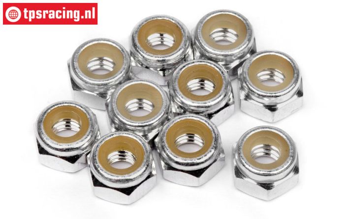 HPIZ866 Aluminium Stopmutter M4-Silber, 10 Stk.