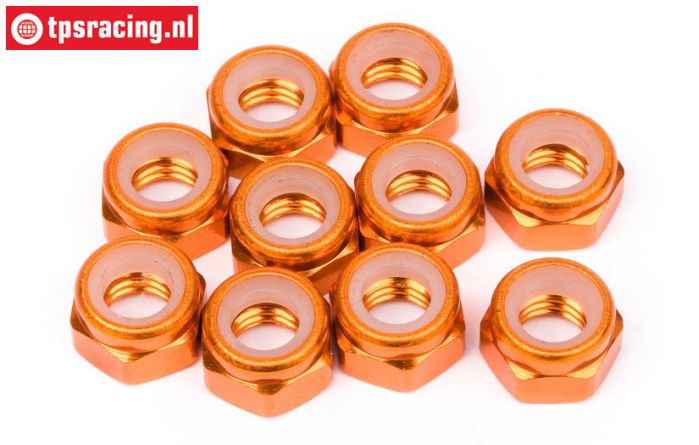 HPIZ868 Aluminium Stopmutter M4 Orange, 10 Stk.