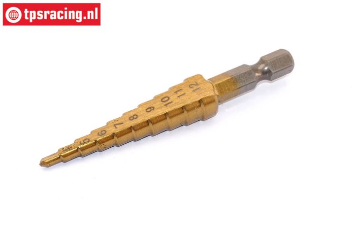 TPS0412/01 Stufenbohrer HSS-Titan 3-12 mm, 1 st.