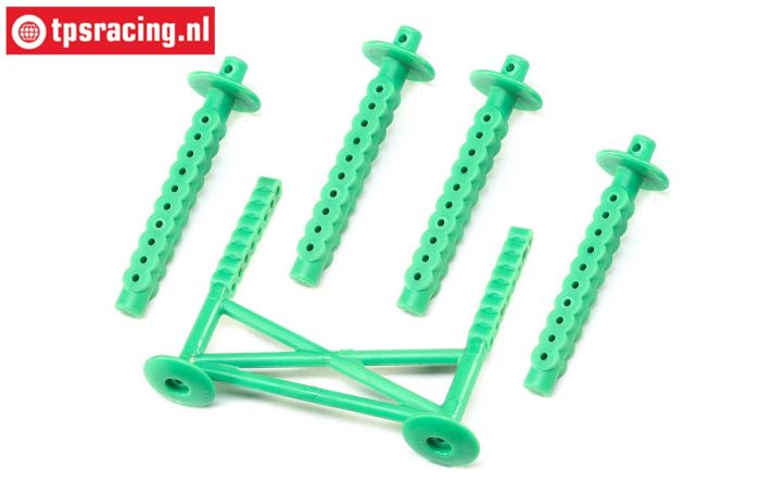 LOS241045 Karosserie Stützen hinten LMT Grün, Set