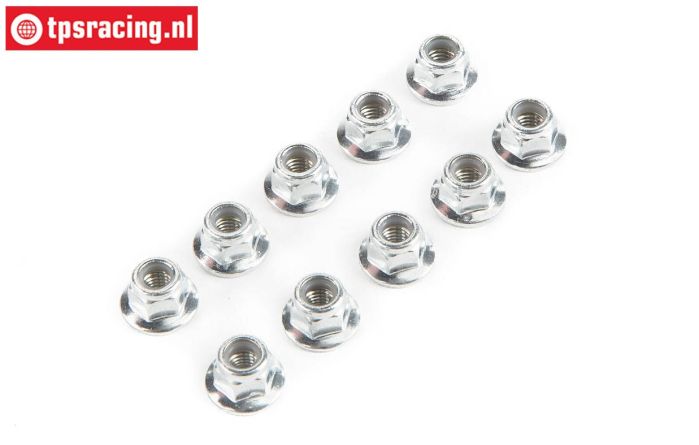 LOS235015 Stahl Stopmutter mit Flansch M4, 10 St.