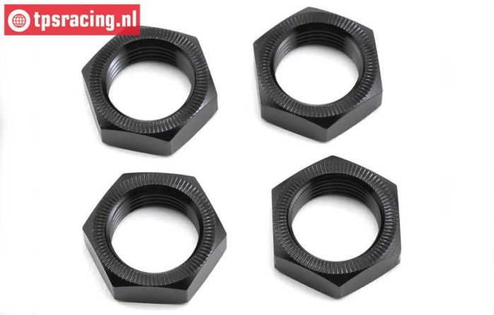 LOS252051 LOSI Alu-Radmutter 24 mm Schwarz, 4 st.