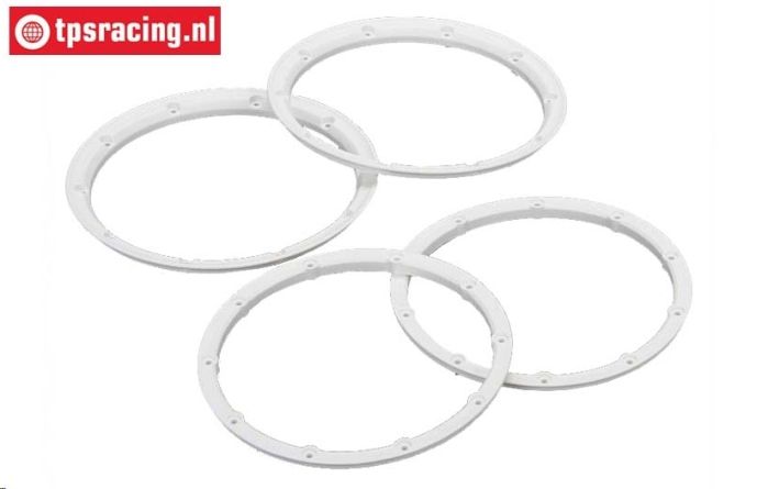 LOS45000 MINI WRC Felgenringe Weiß Ø120 mm, Set
