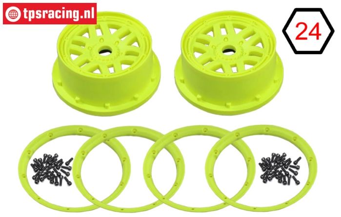 LOS45024 Felgen Gelb Ø120-B70 mm, Set