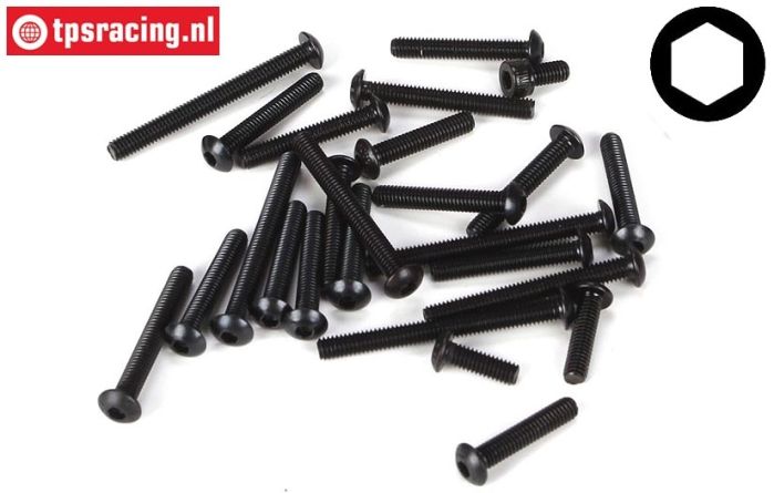 LOSB6085 Linsenschraube-Sorti M4, 27 st.