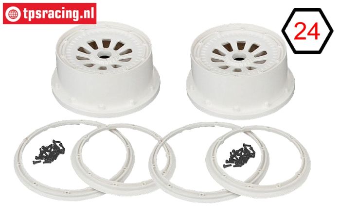 LOSB7033 Felgen Weiß Ø120-B60 mm, Set