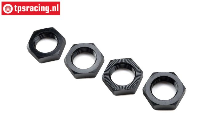 LOS-3677 LOSI 5IVE-T Alu-Radmutter Schwarz 25 mm, 4 st.