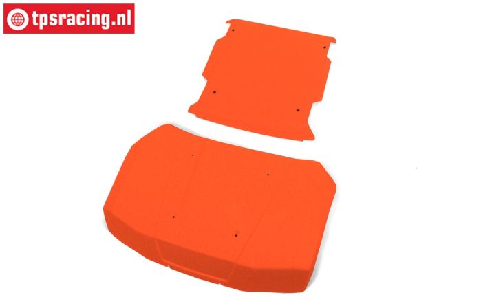 LOS-4008 LOSI 5IVE-T 3.0 Motorhaube-Dachpaneele Orange, Set