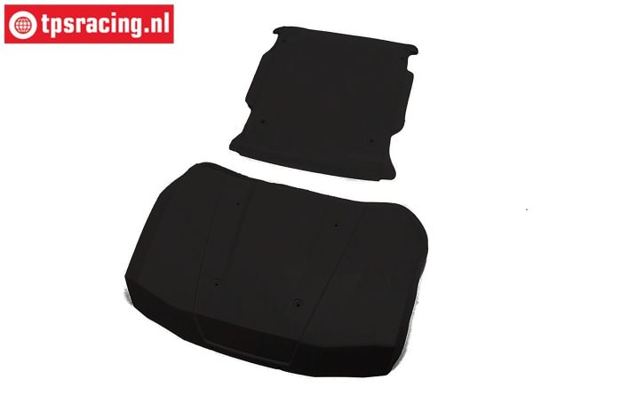 LOS-4006 LOSI 5IVE-T 3.0 Motorhauben-Dachpaneele Schwarz, Set