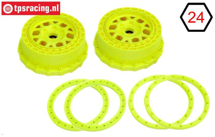 PRO287802 LOSI 5IVE-T 3.0 felgen Gelb, set