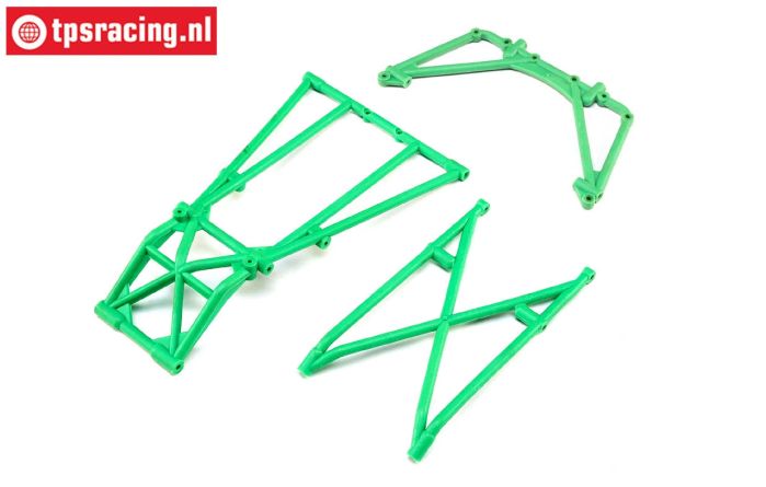 LOS241043 Rollkäfigteile hinten Grün LMT Truck, Set