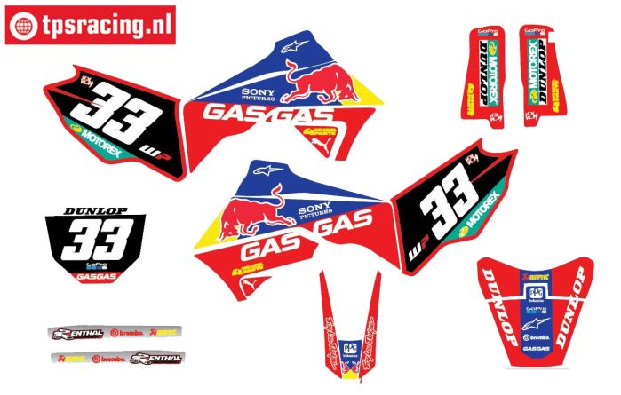 CS0980/28 PROMOTO Aufkl. Honda Gas Gas, Set