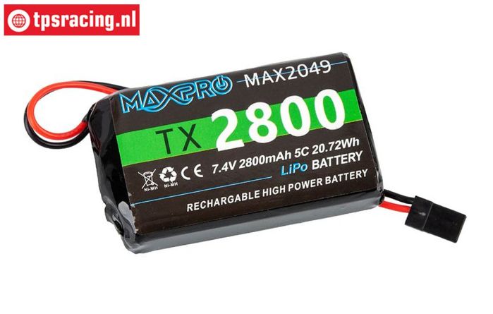 100031MAX2049 Maxpro 2S 2800 mAh LiPo, 1 st.