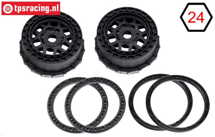 PRO287803 LOSI 5IVE-T 3.0 felgen Schwarz, set
