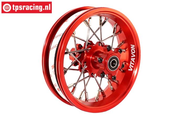 VITASRR-RD Promoto Speichen felge hinten Rot, 1 St.