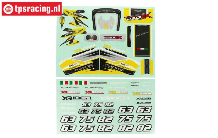 XR-FG8044YL X-Rider Flamingo Decorbogen Gelb, set