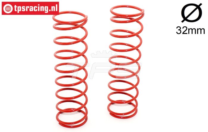 BWS55051/01R Stoßd. feder hinten Rot Ø2,9-L130 mm, 2 st.