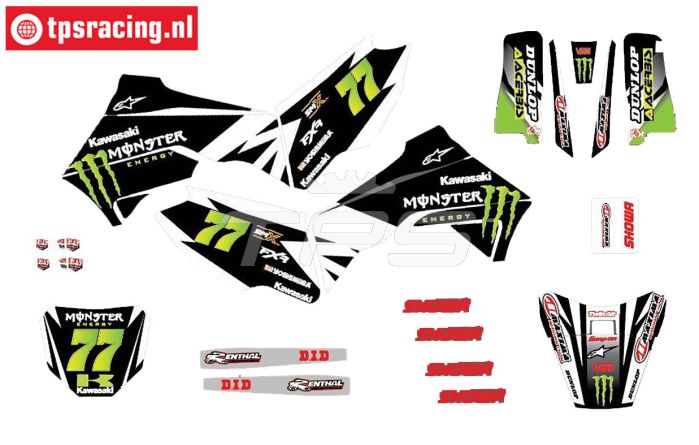 CS0980/50 PROMOTO Aufkl. Kawasaki Noir, Set
