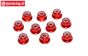 TPS1223/01 Alu-Sicherungs mutter M3 Rot, 10 st.