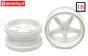 FG6105/02 1/6 Felge verbreitert Weiss Ø120-B60 mm, 2 St.