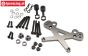 HPI87549 Alu-Stoßdämpferdämpferbrücke vorne HD Gun Metal, set