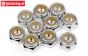 HPIZ866 Aluminium Stopmutter M4-Silber, 10 Stk.